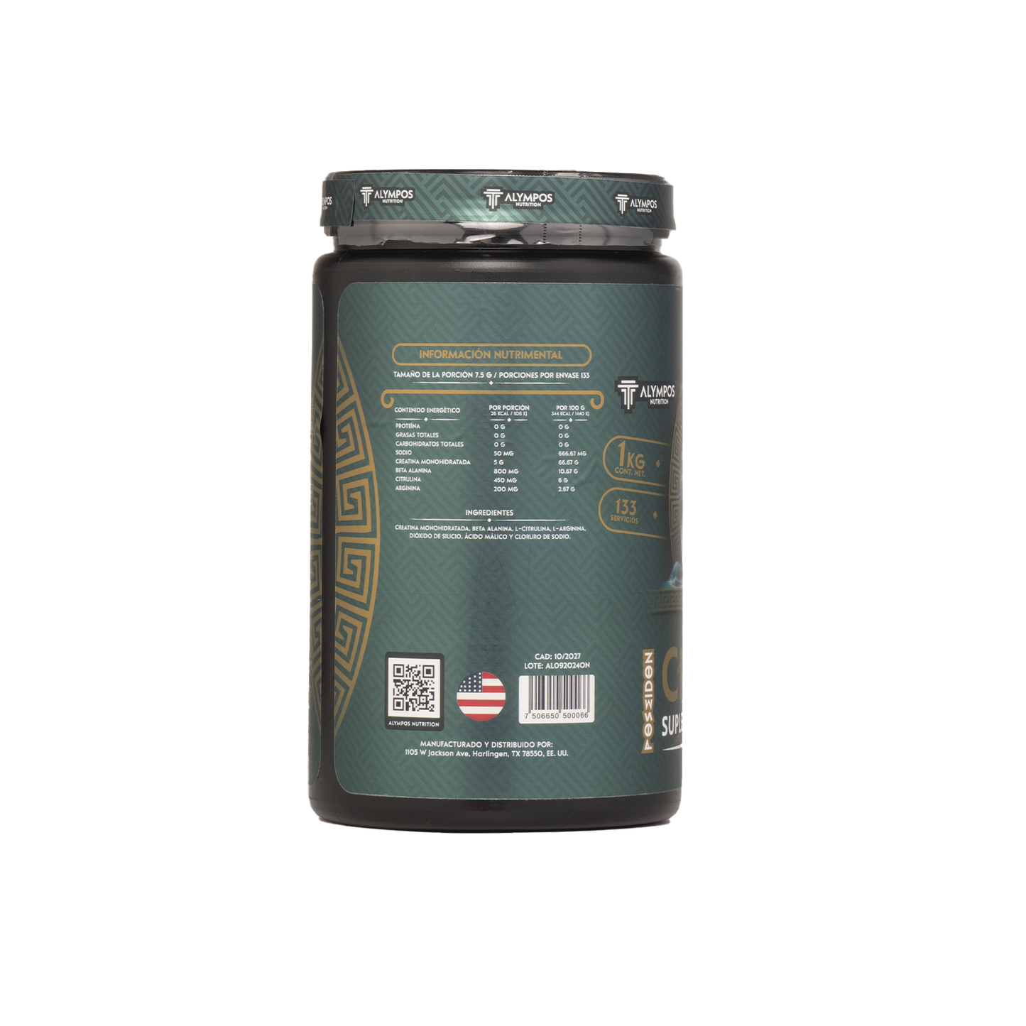 Creatina sin sabor 1 kg.
