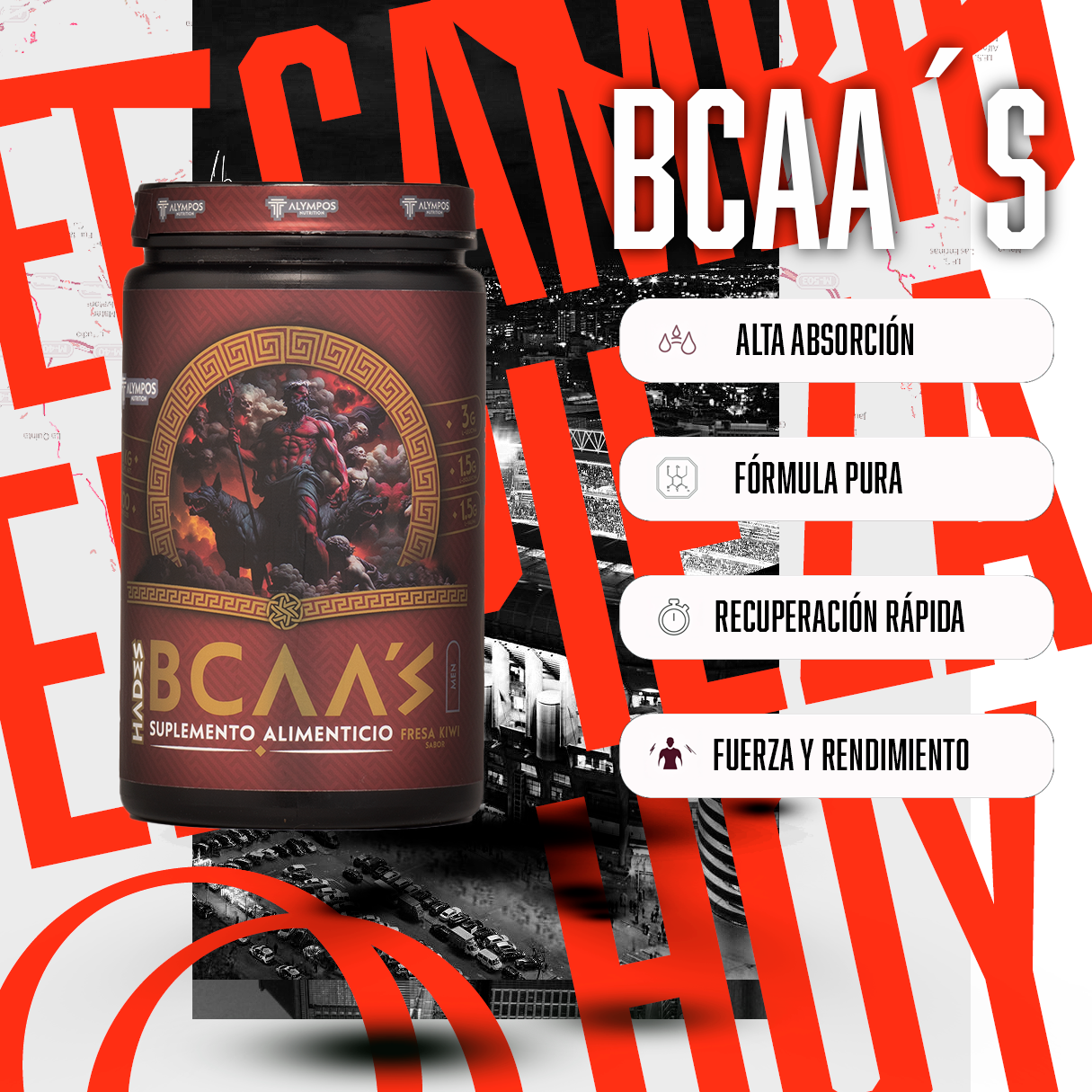 BCAA´S Suplemento alimenticio Fresa Kiwi